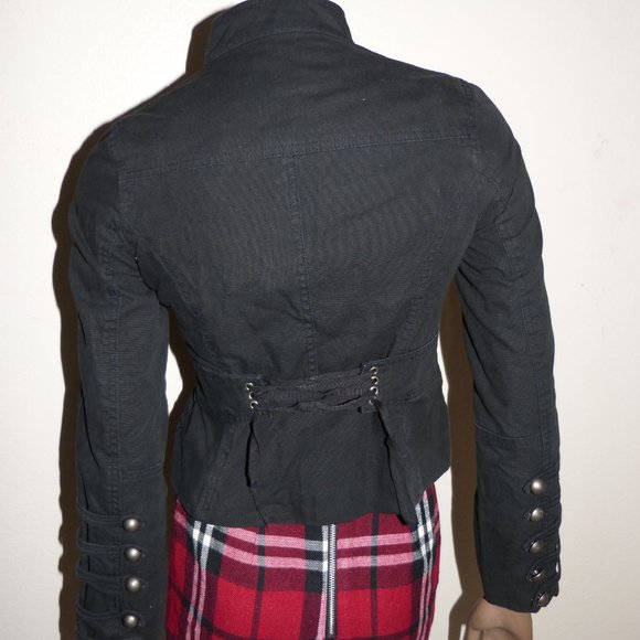 SOLD BY DEEP LOS ANGELES BLACK MILITARY JACKET SZ S - Picture 4 of 16
